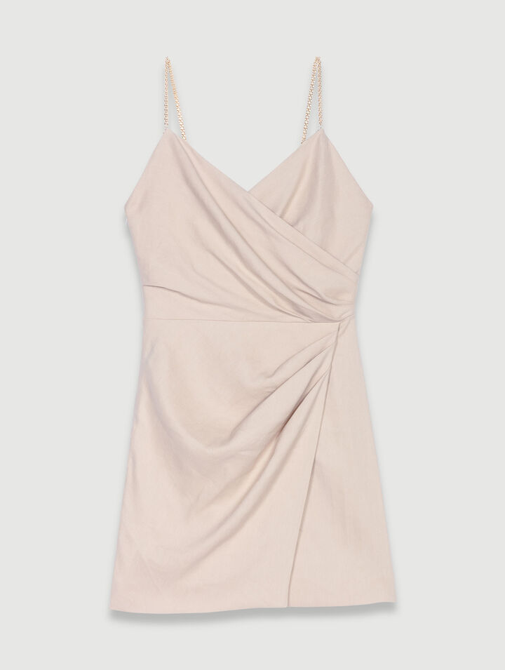 Vestido corto drapeado