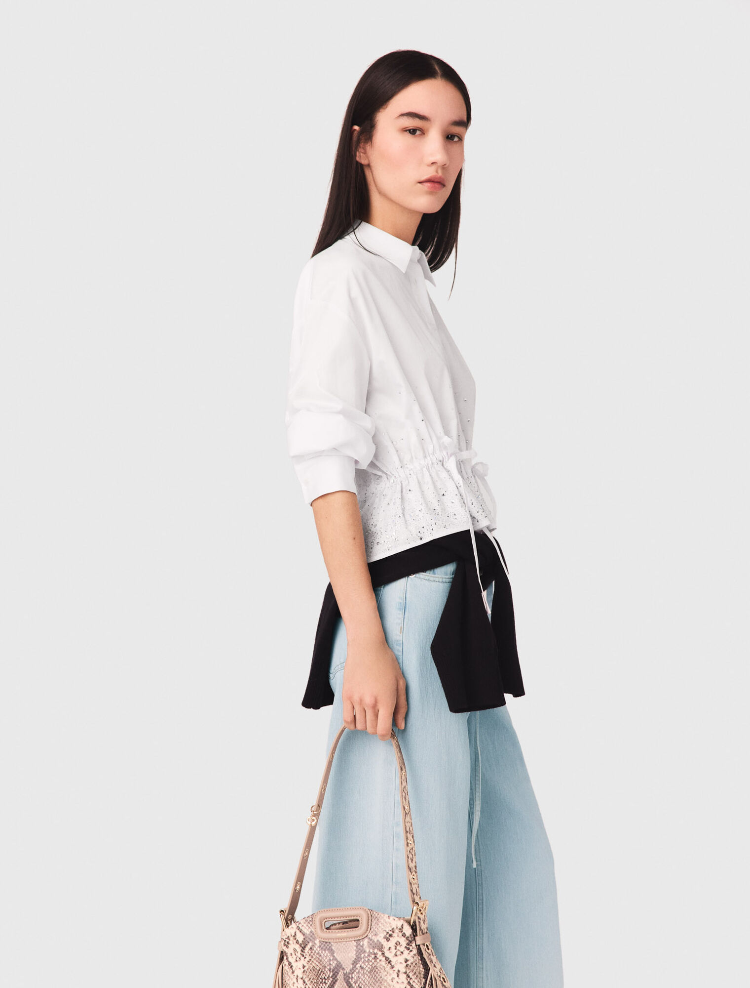 Camisa de algod&oacute;n con strass