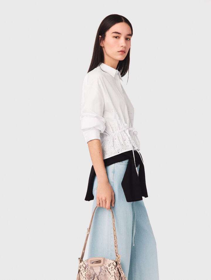 Camisa de algod&oacute;n con strass