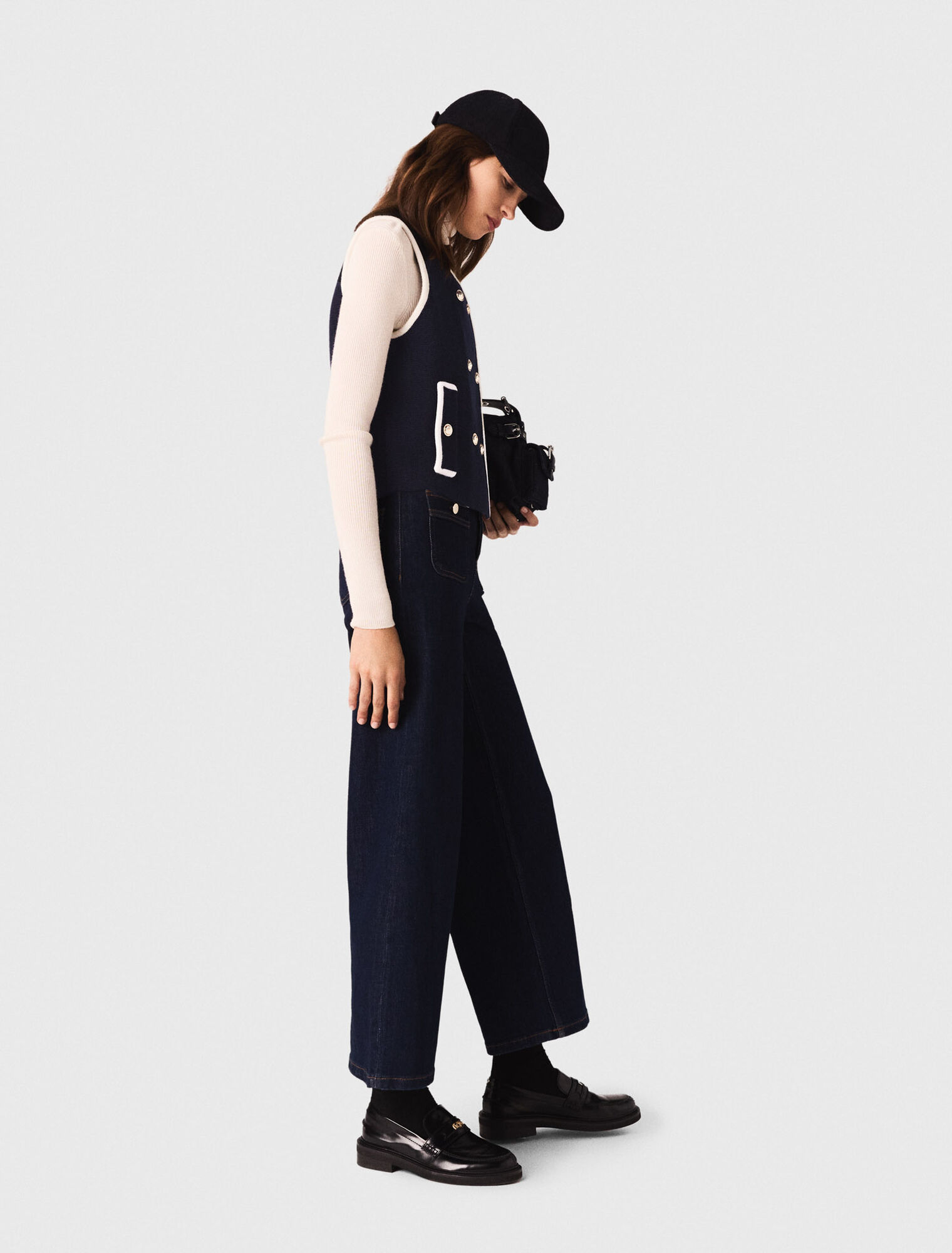 Top de doble botonadura