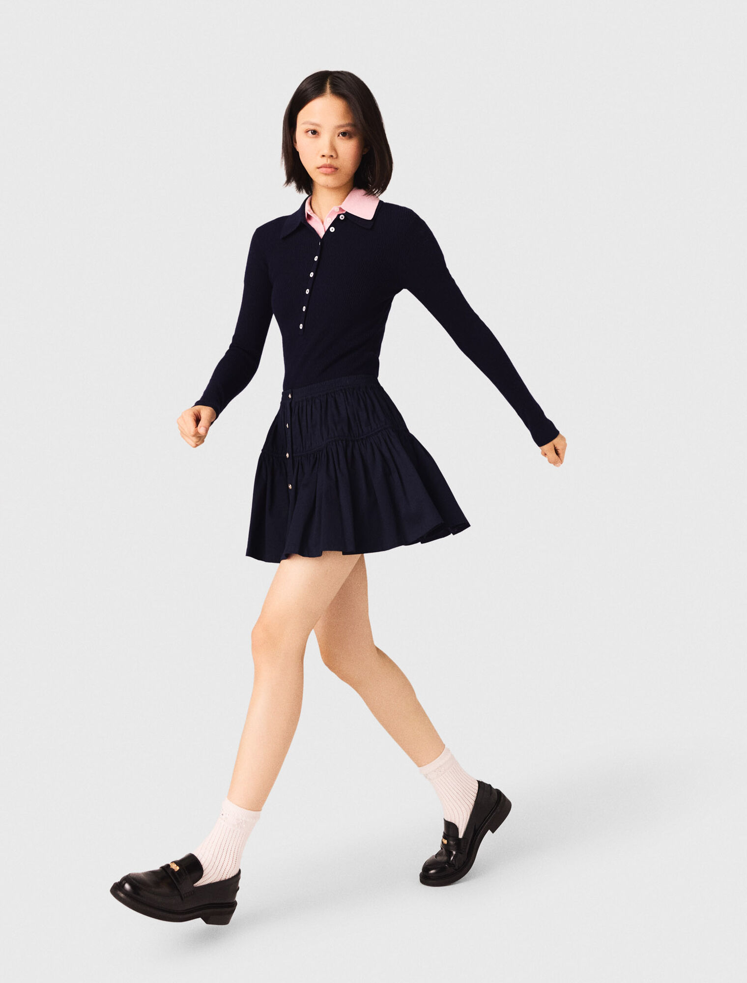 Falda corta con cintura el&aacute;stica