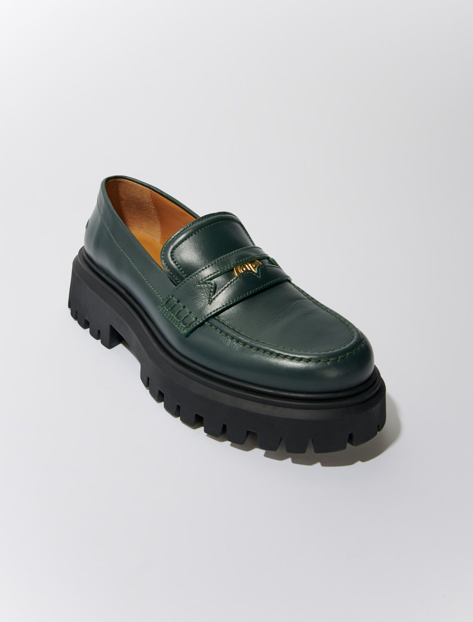 Mocasines de plataforma de piel