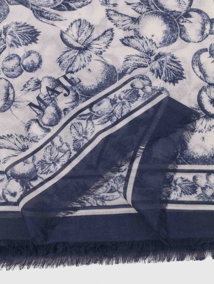 Chal estampado de frutas