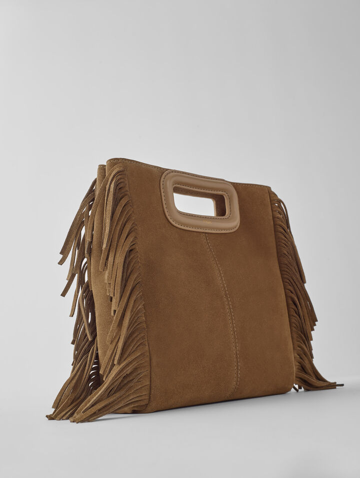 Bolso M de piel serraje