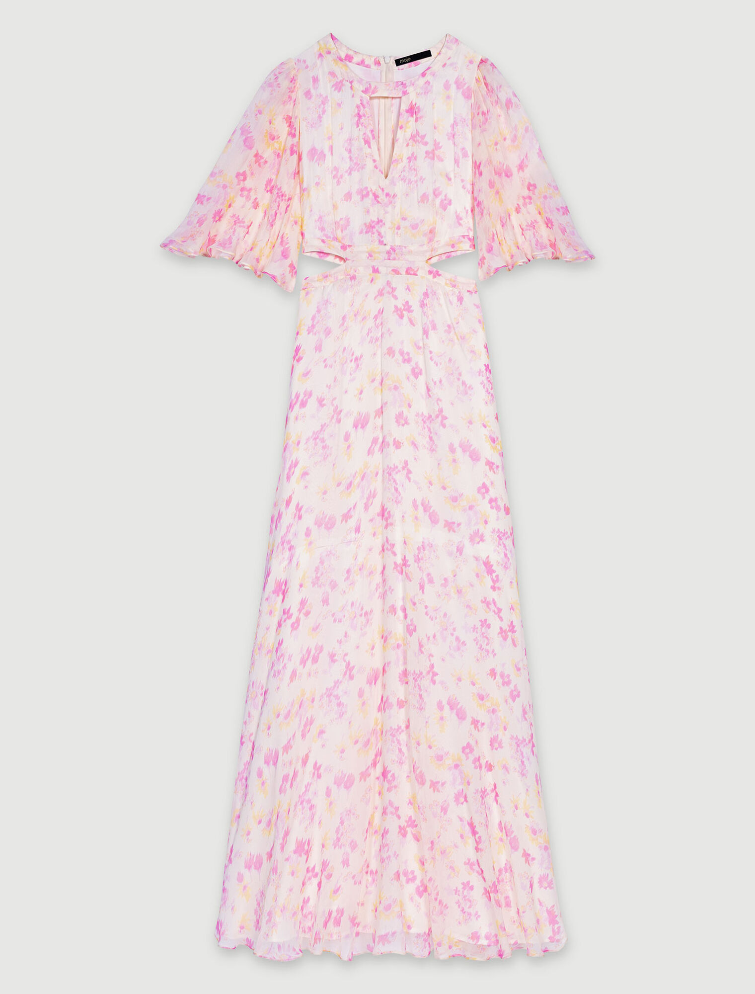 Vestido largo con estampado floral