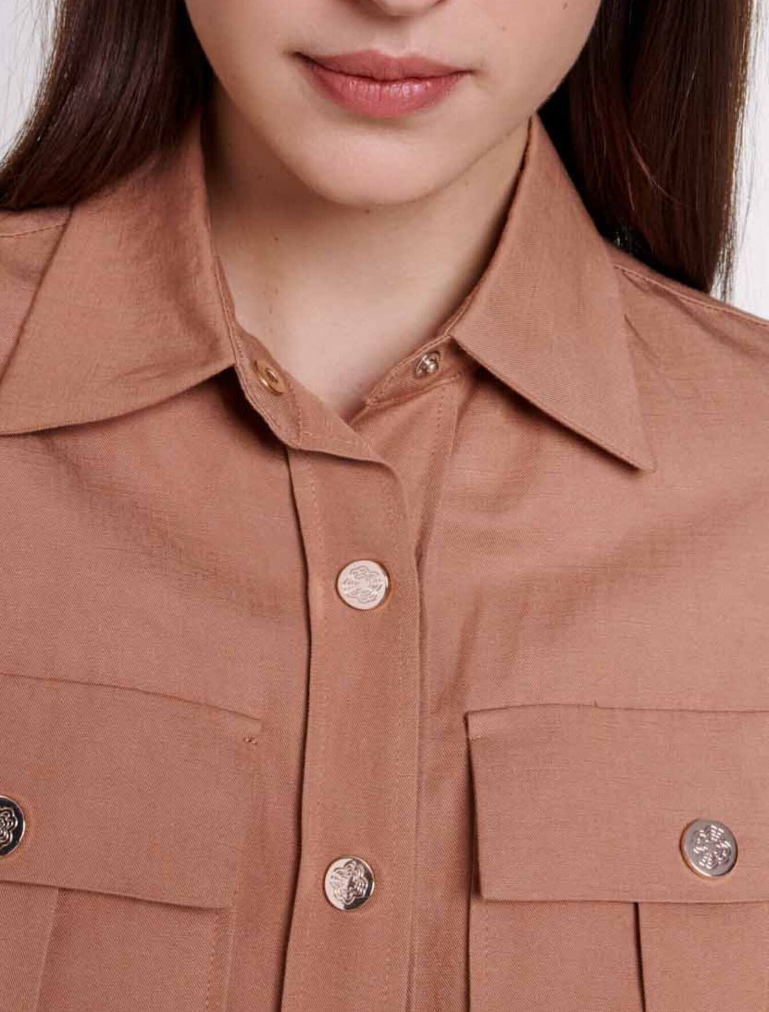 Mono de pantalón de mezcla de lino