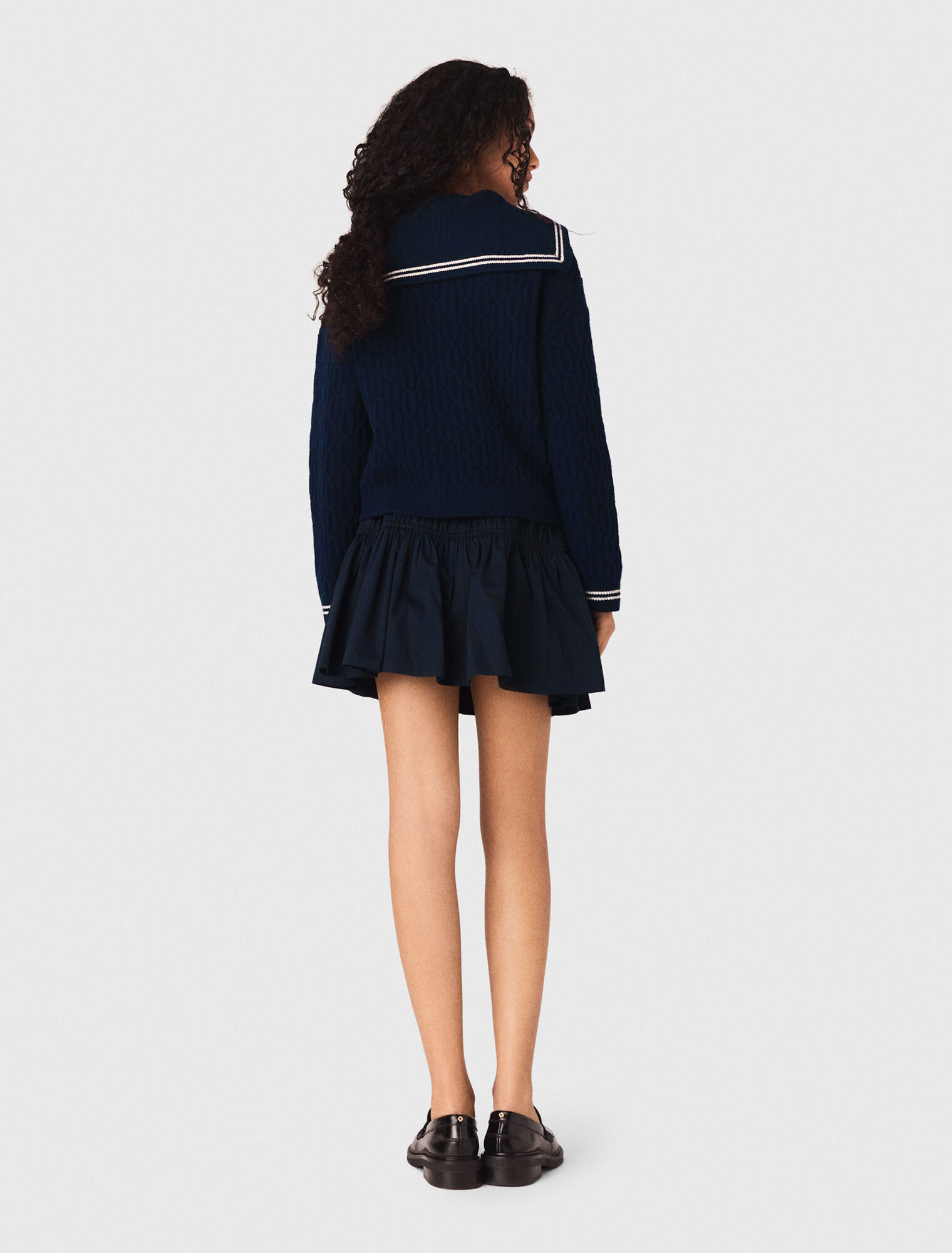 C&aacute;rdigan trenzado cuello barco