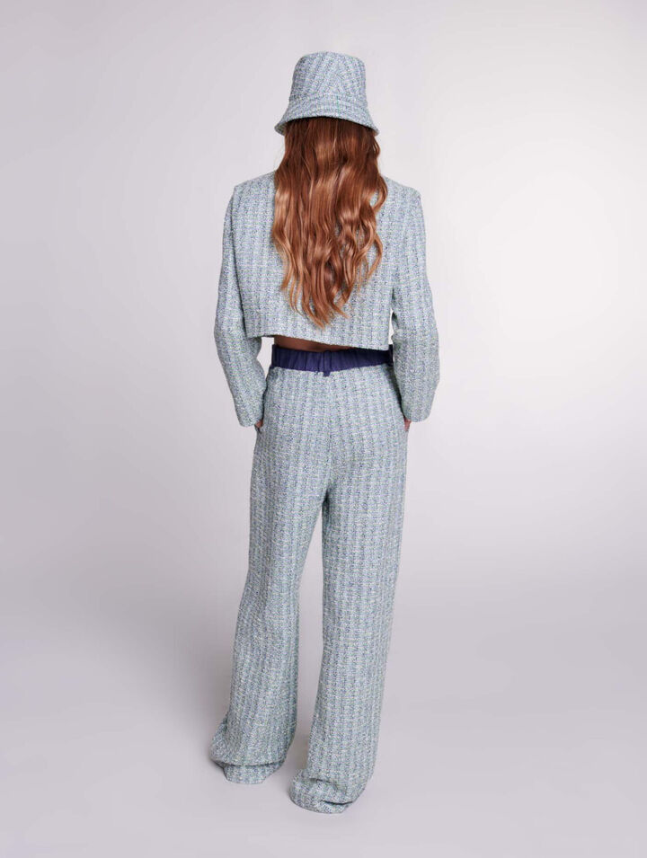 Pantalón ancho de tweed
