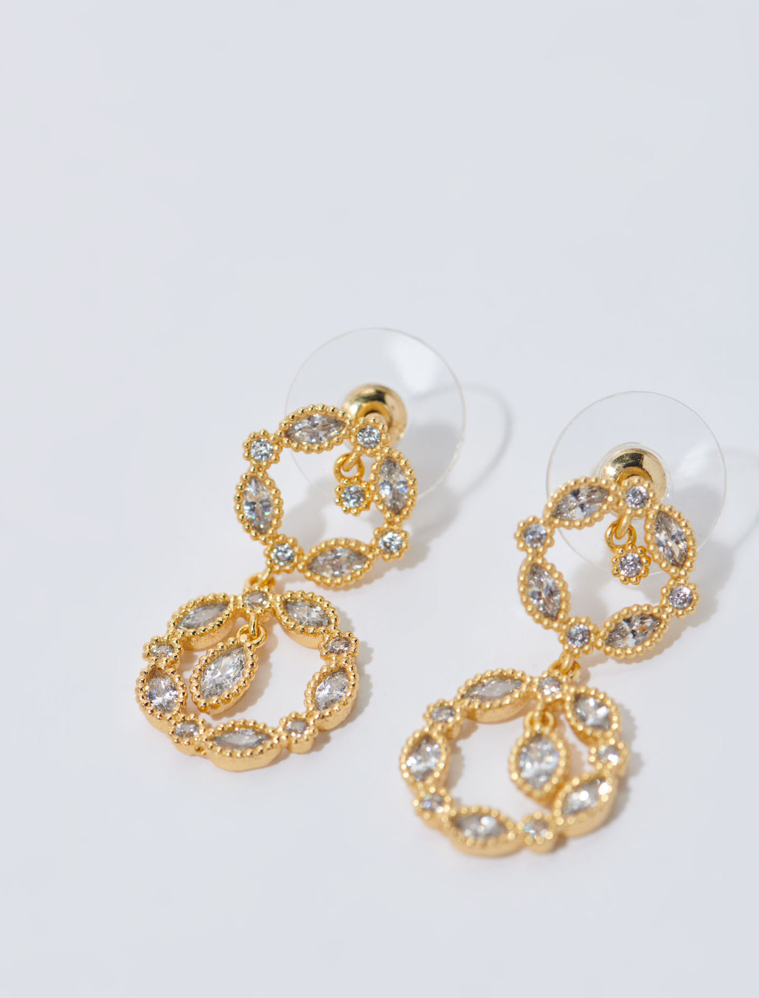 Pendientes largos con brillantes