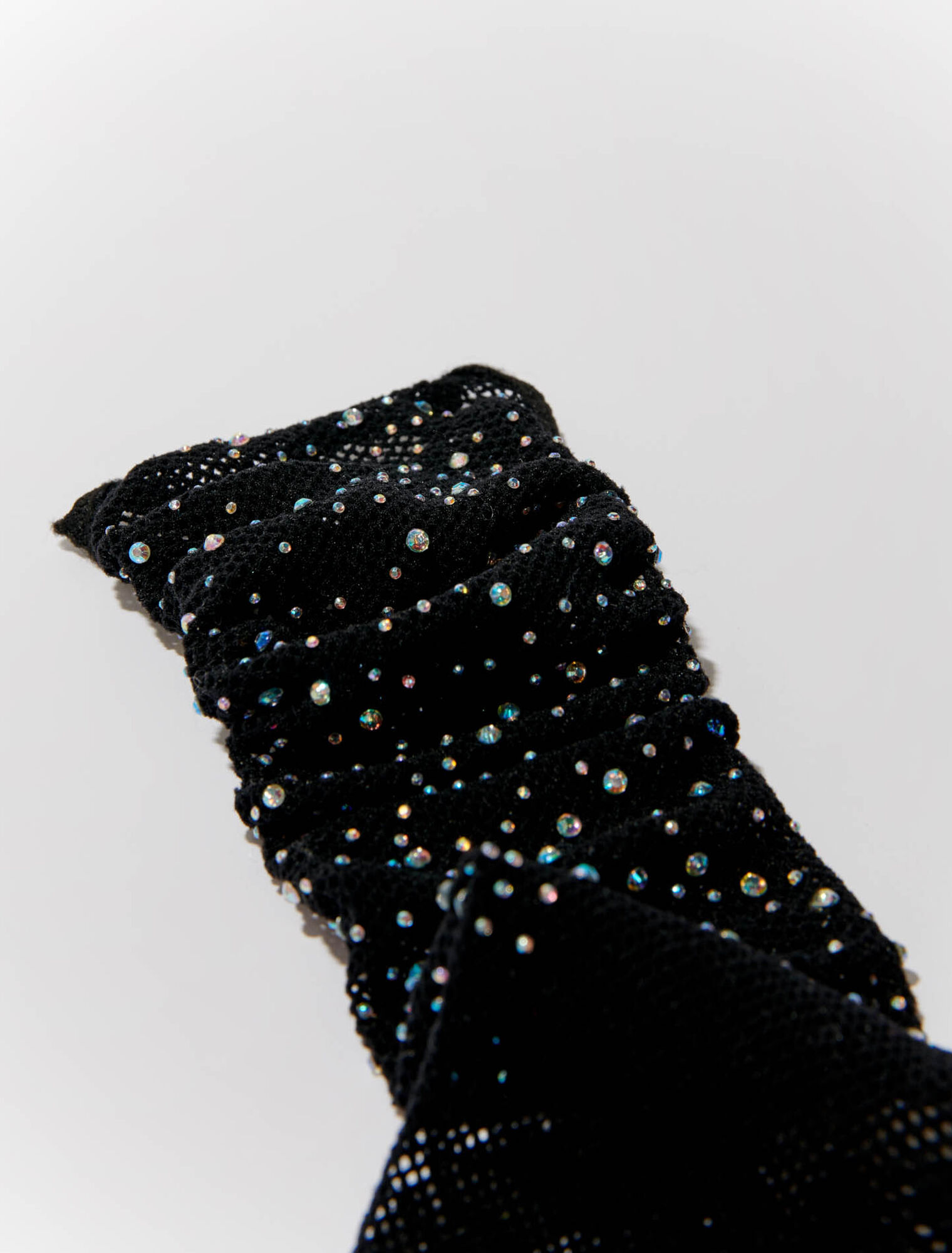 Calcetines de rejilla con strass