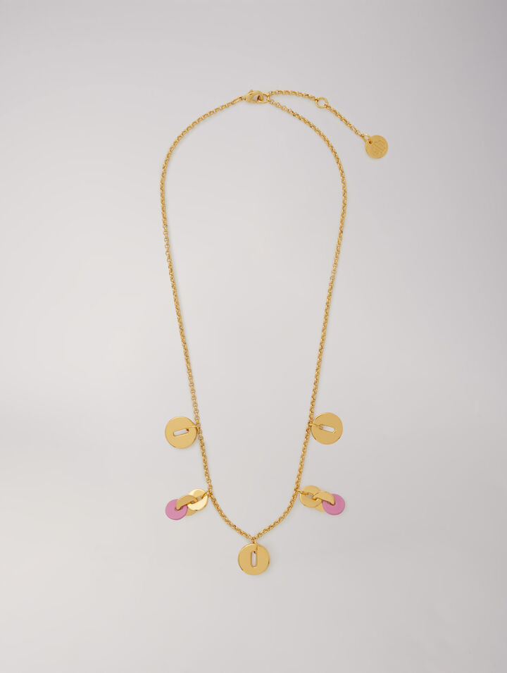 Collar de cadena con colgantes
