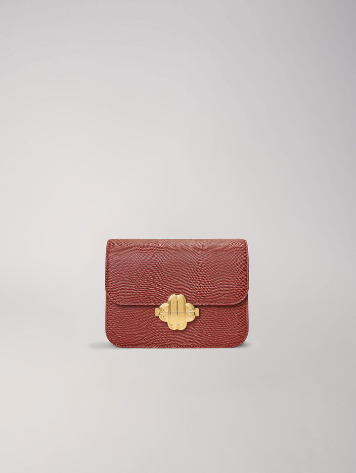 Bolso Clover de piel efecto lagarto