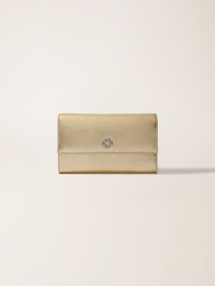 Cartera con cadena de piel