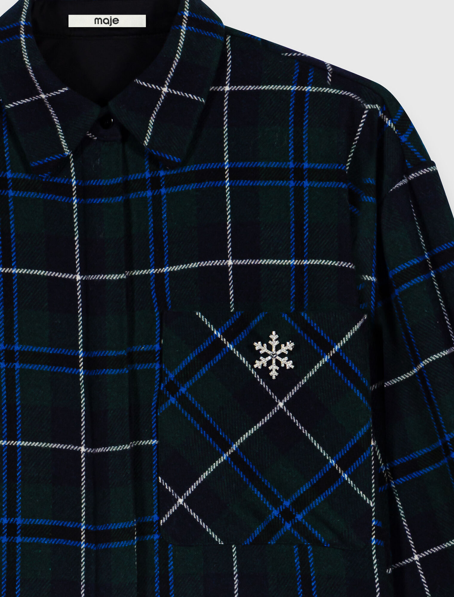 Camisa corta de cuadros