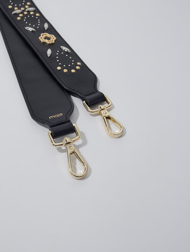 Bandolera de cuero con tachuelas