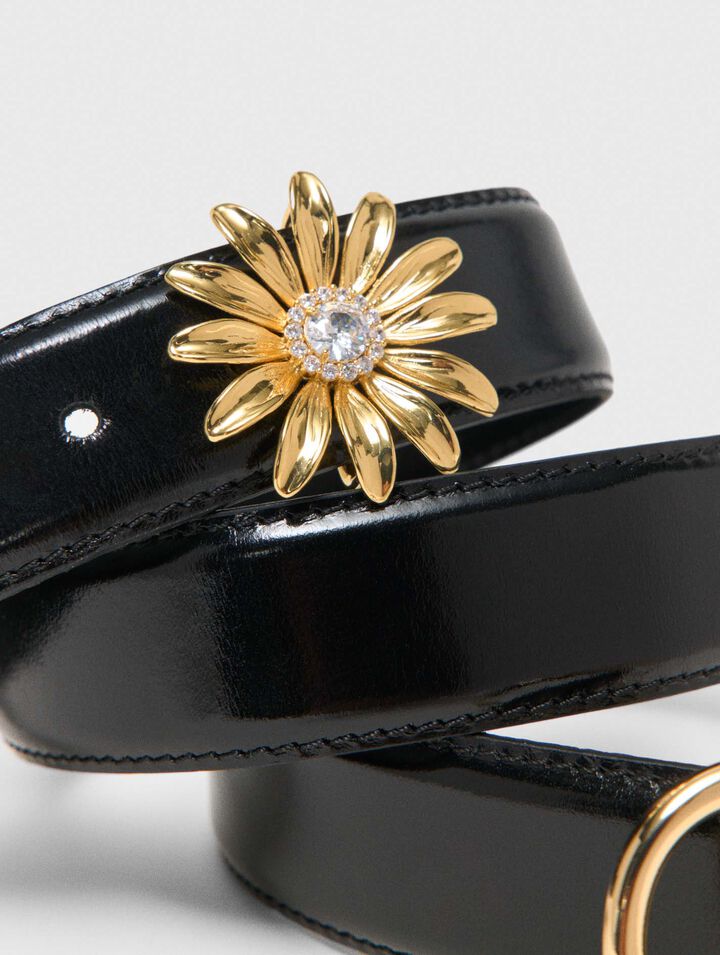 Cintur&oacute;n de piel con joya extra&iacute;ble