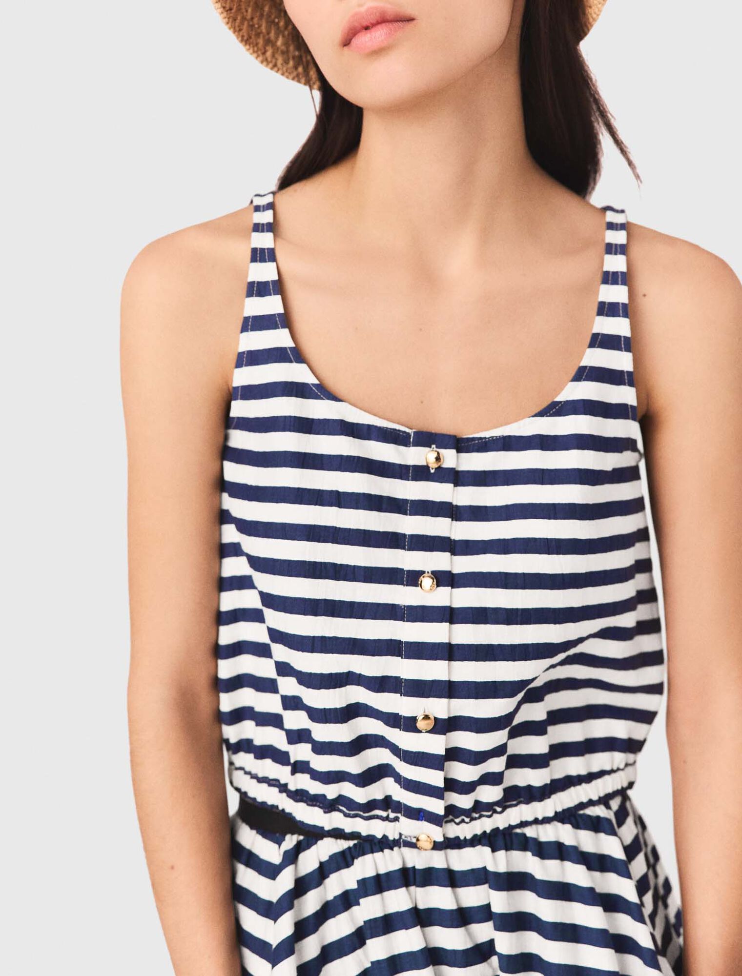 Top de mezcla de lino