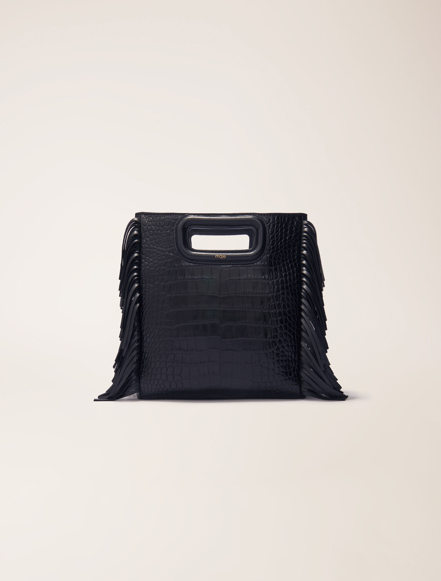 Bolso M de piel efecto cocodrilo