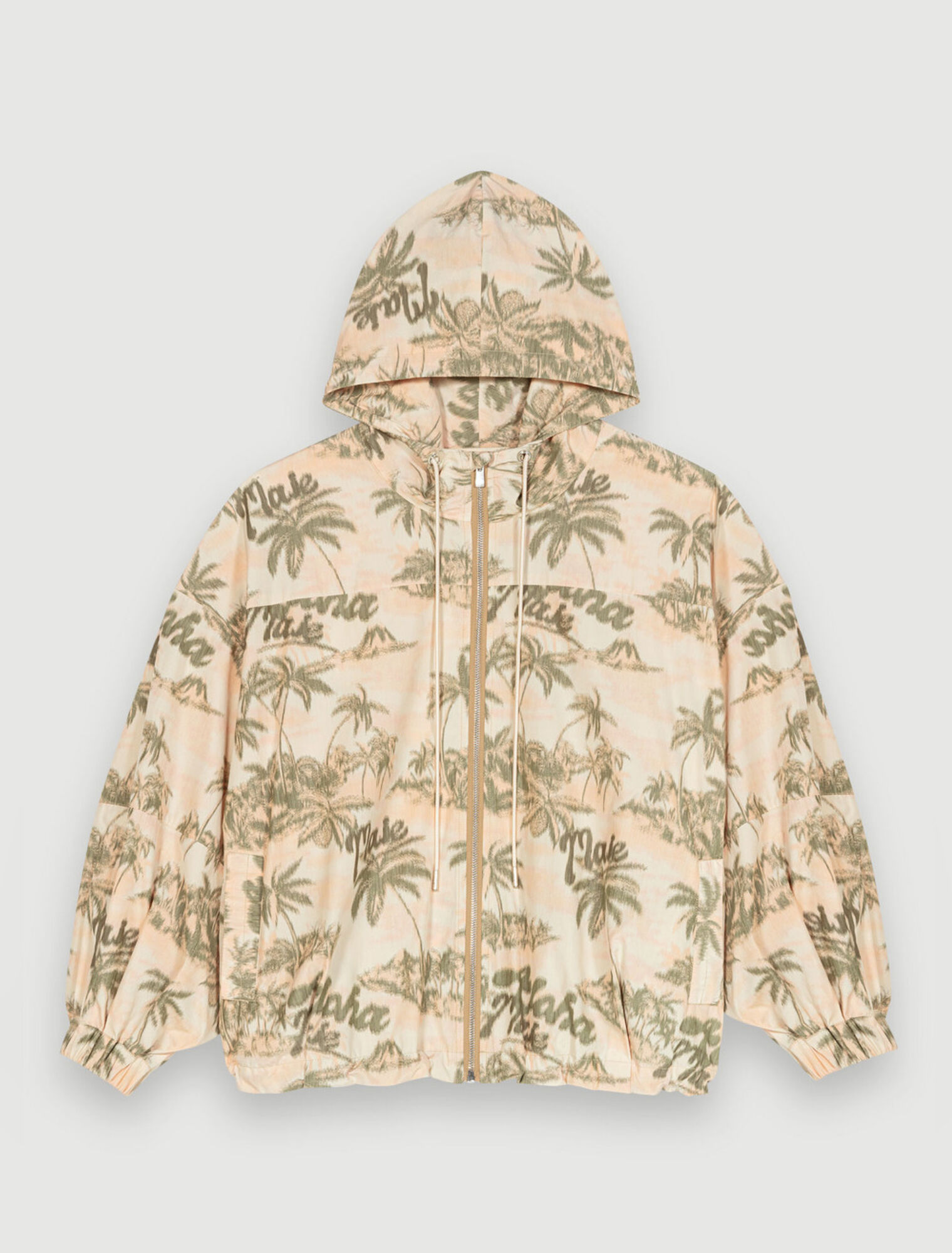 Chaqueta con estampado de palmeras