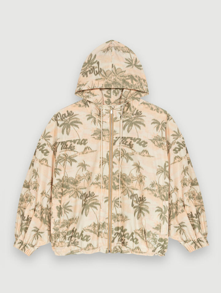 Chaqueta con estampado de palmeras