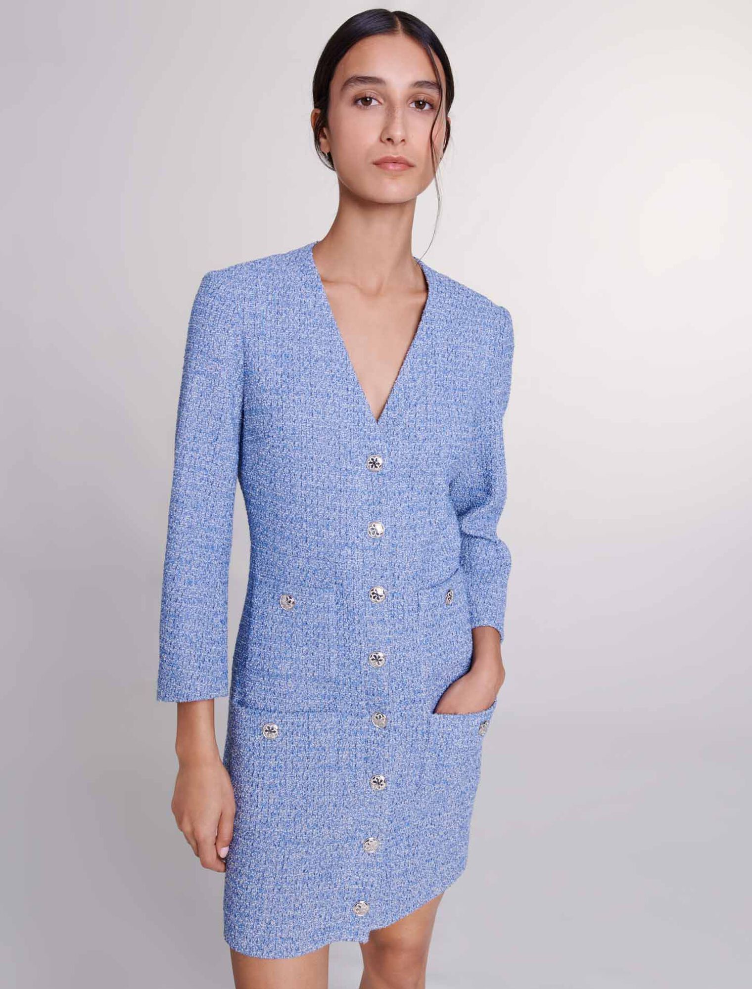 Vestido corto de tweed