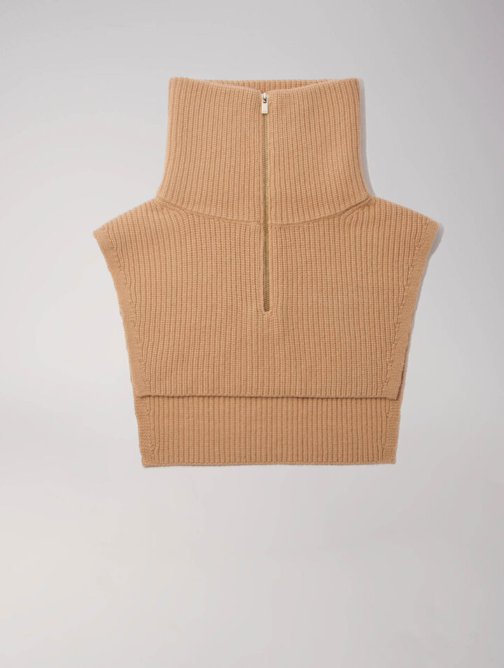 Cuello con cremallera de  cachemira