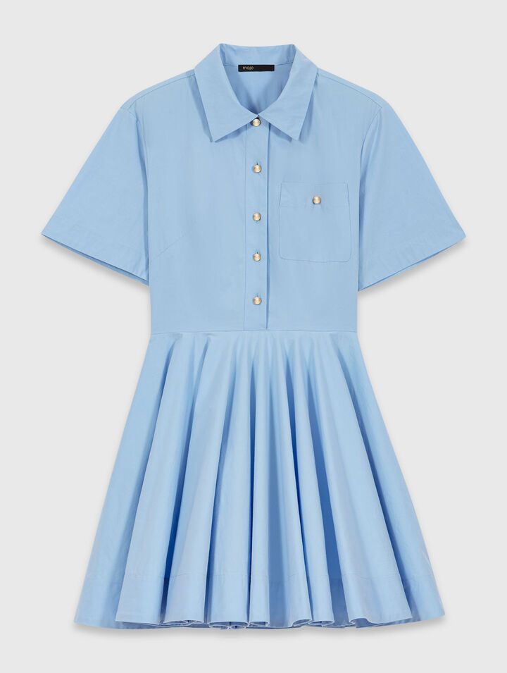 Vestido camisero acampanado