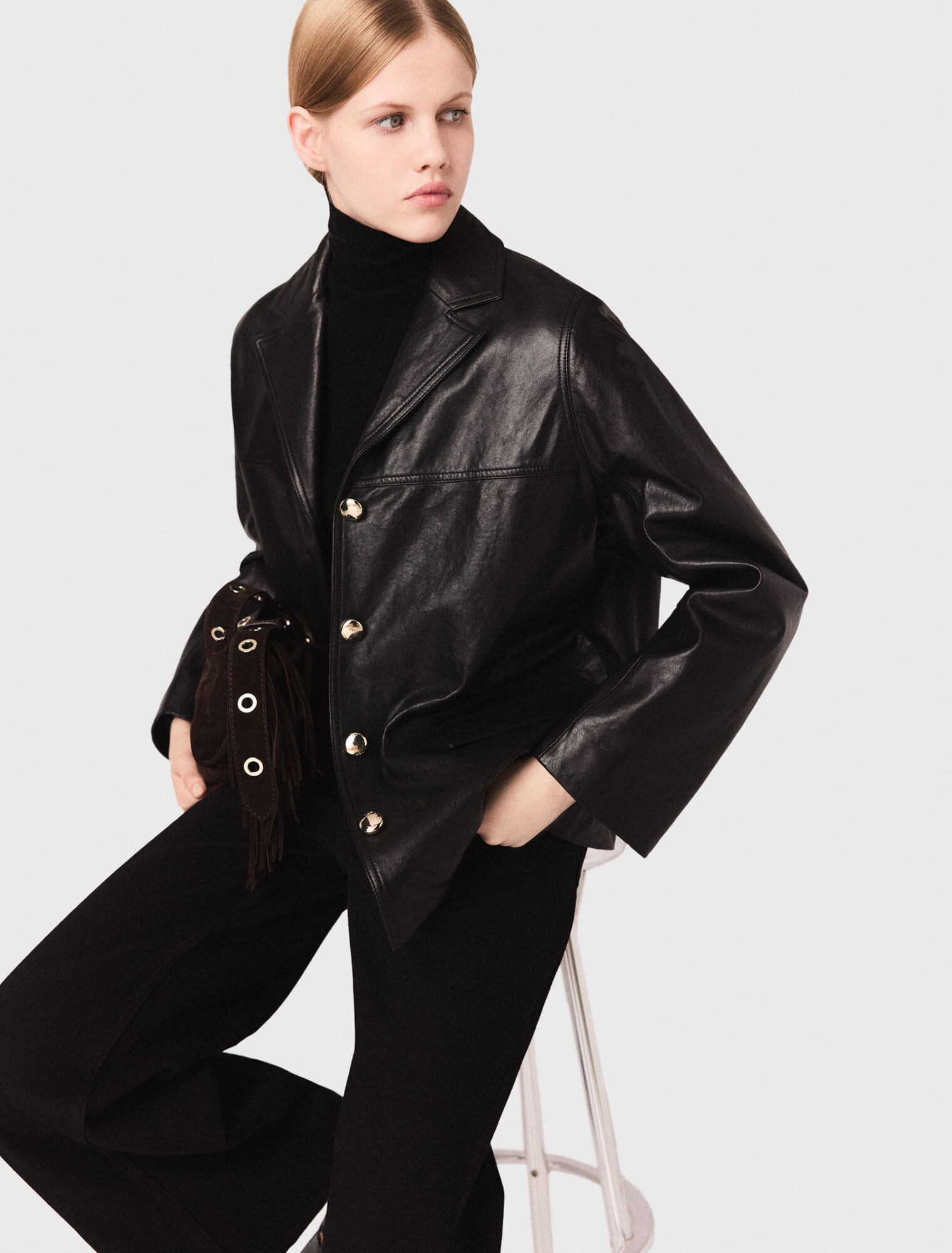 Chaqueta de piel acolchada