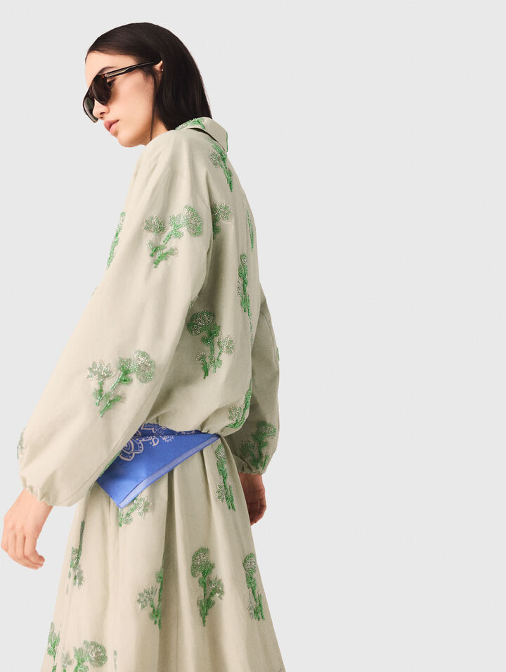 Bomber t&eacute;cnica bordada