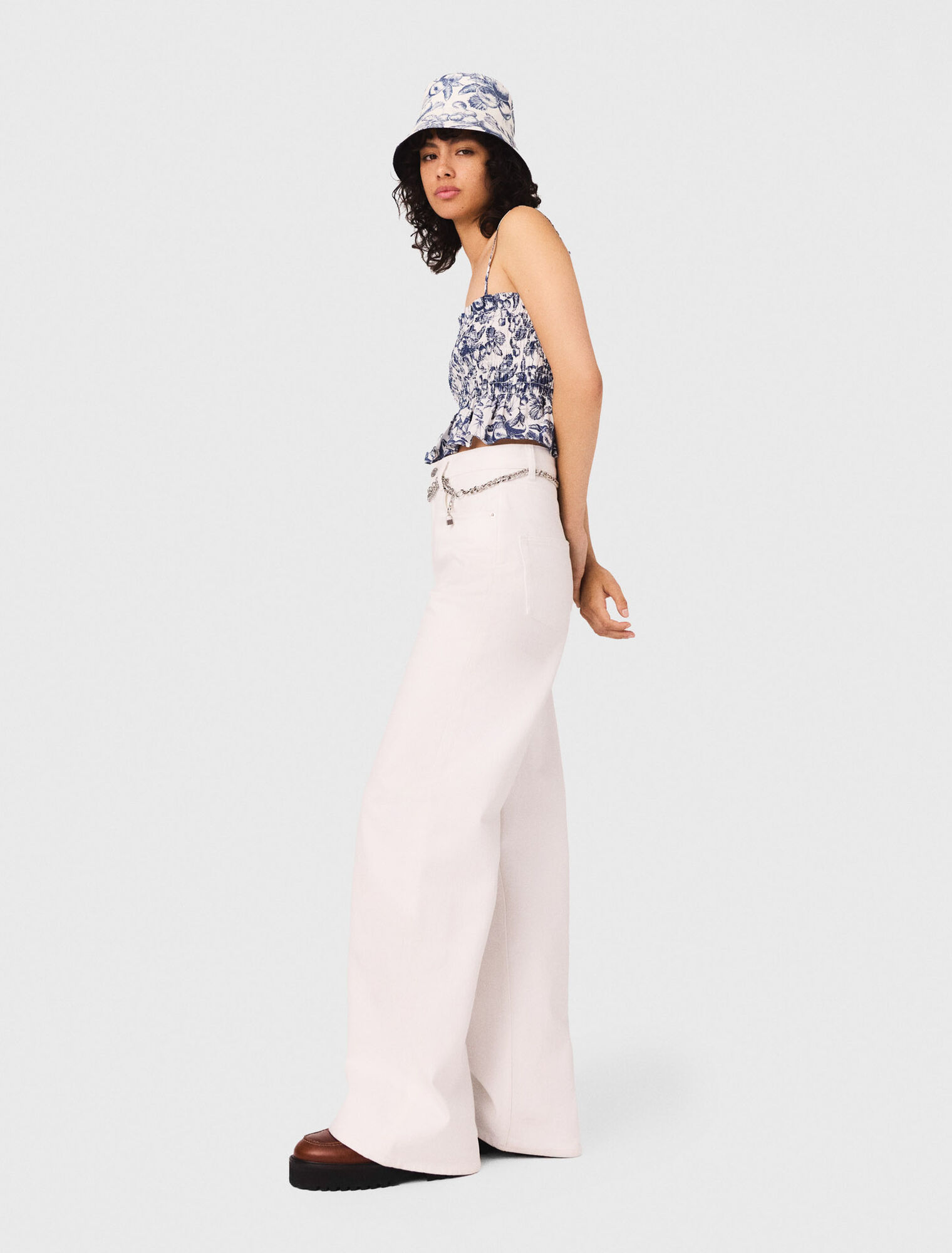 Vaquero ancho cintura alta