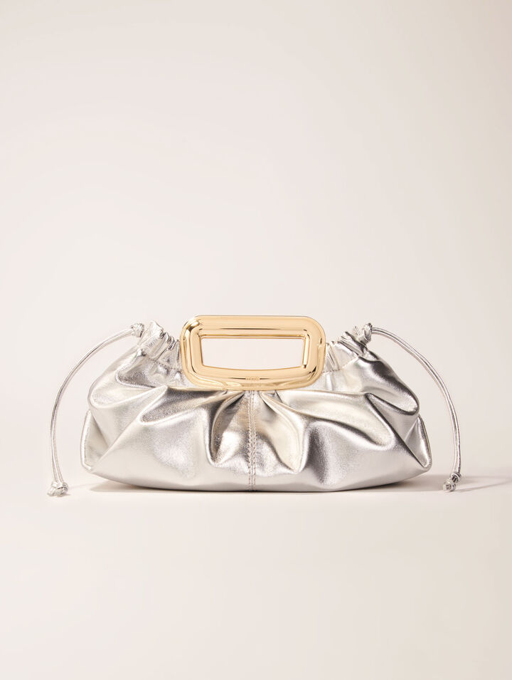 Clutch de piel metalizada