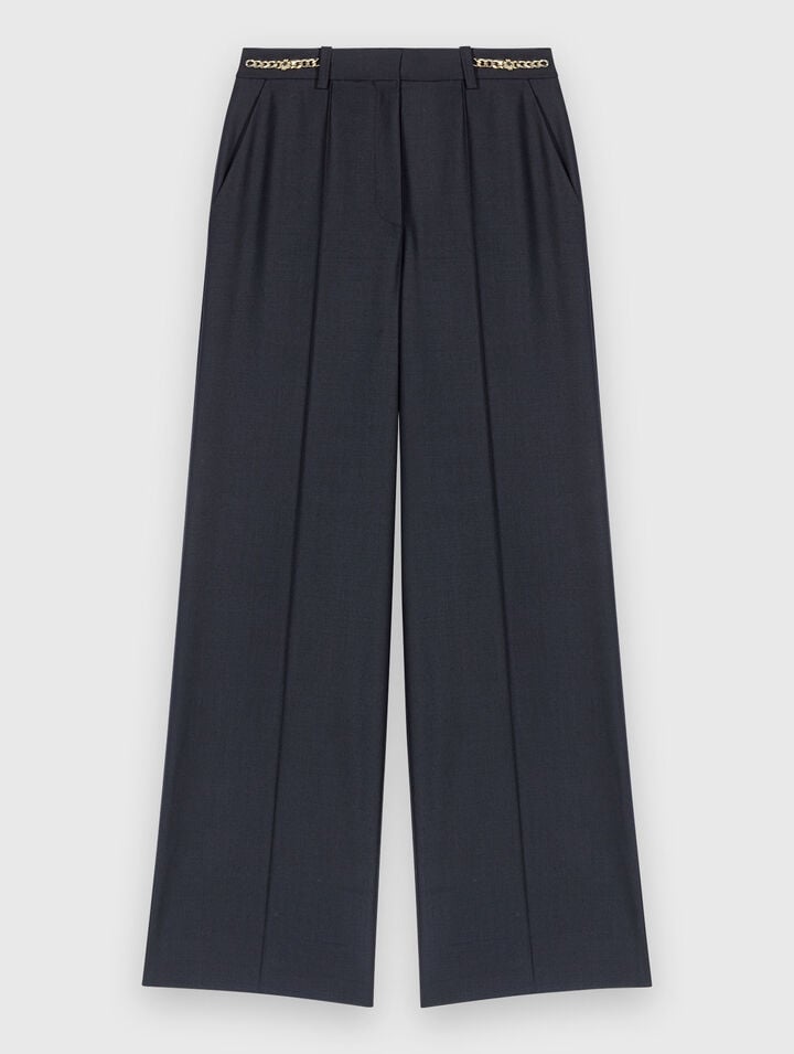 Pantalón sastre con detalles cadena