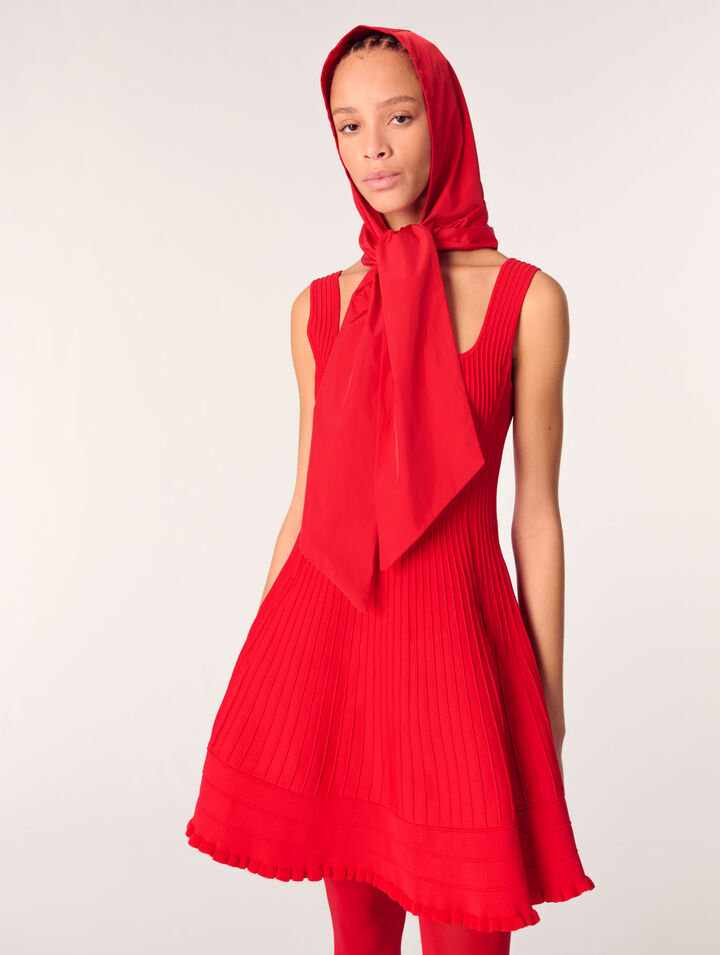 Vestido corto de punto