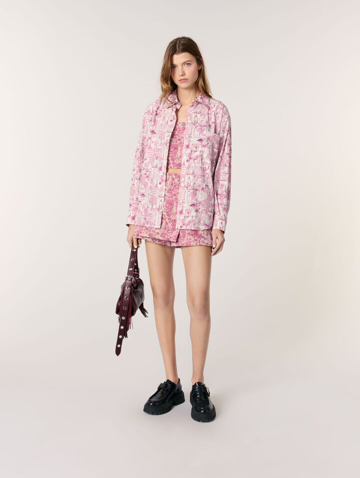 Camisa oversize estampada