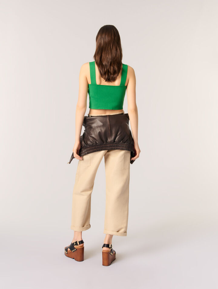 Crop top de punto