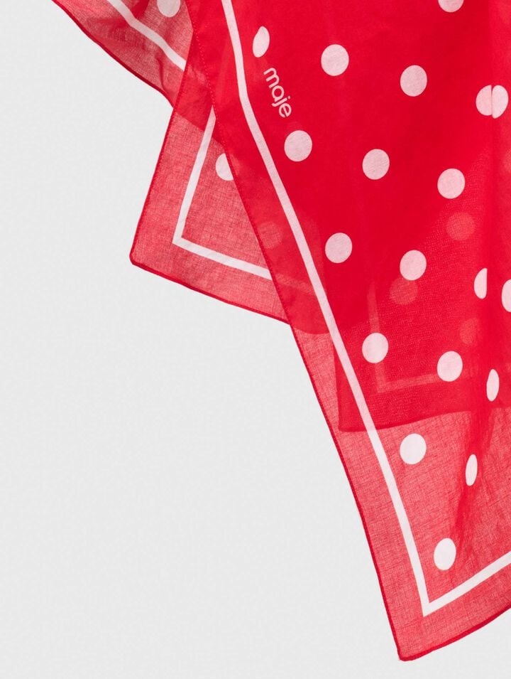 Bandana de algod&oacute;n con lunares