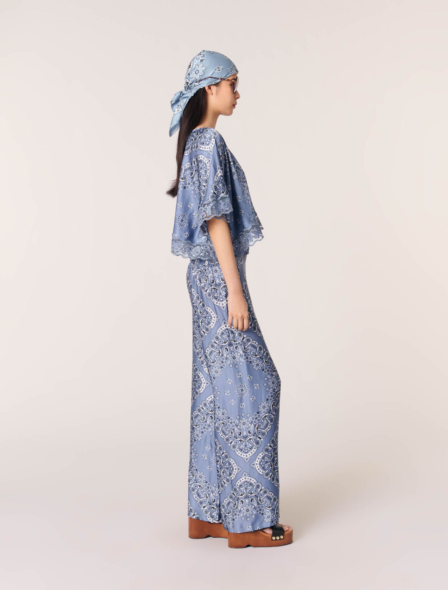 Top estampado fluido