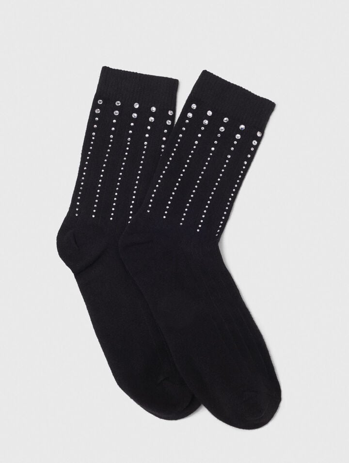 Calcetines de algodón con strass
