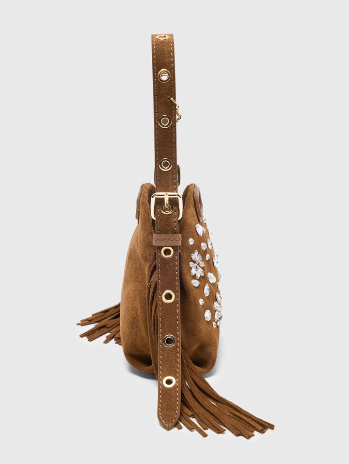 Bolso Miss M micro de ante con strass
