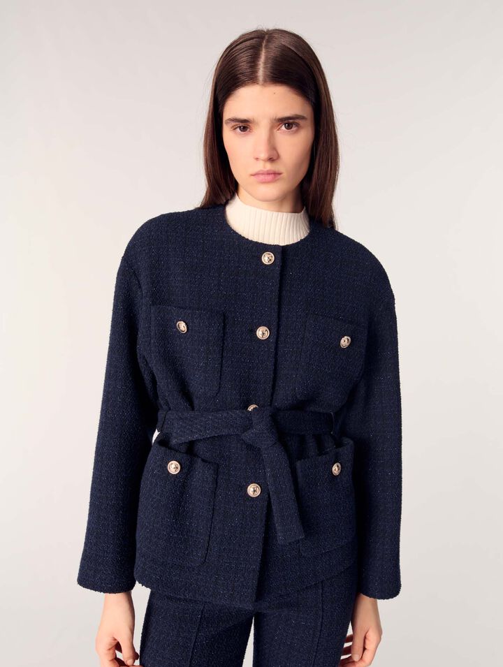 Chaqueta 4 bosillos de tweed