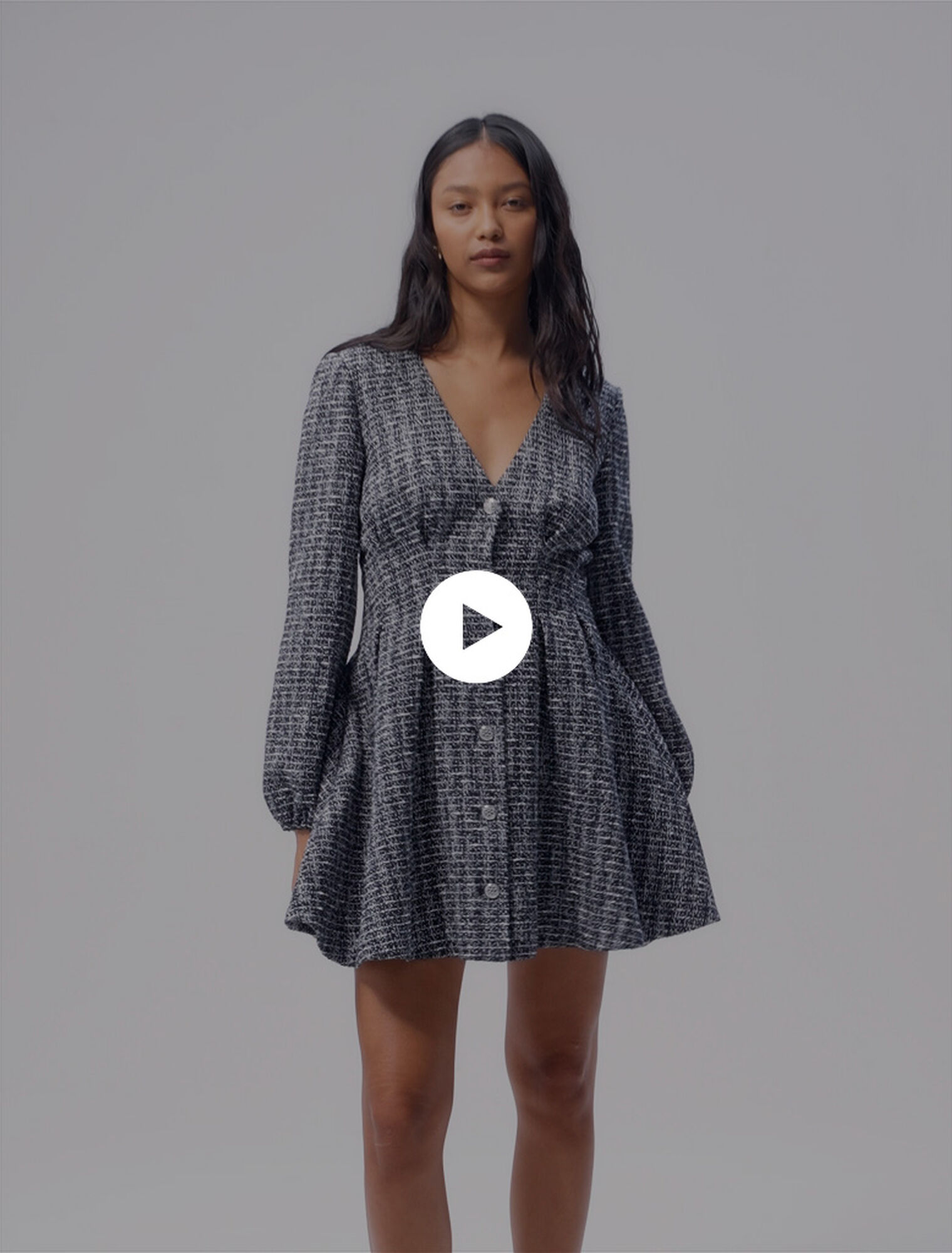 Vestido corto de tweed