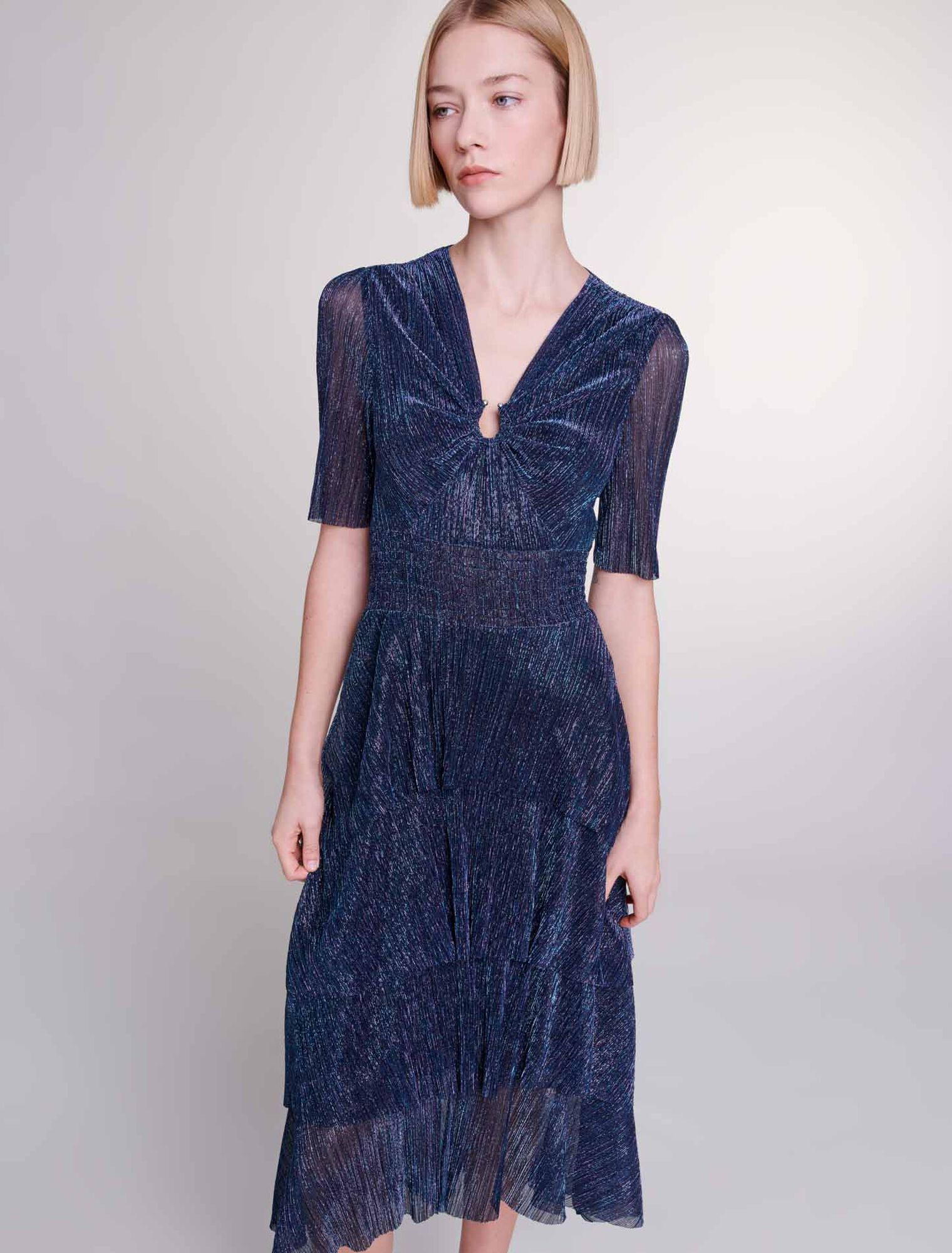 Vestido largo con volantes