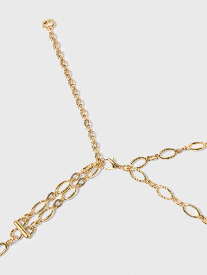 Cintur&oacute;n de cadena doble con charms