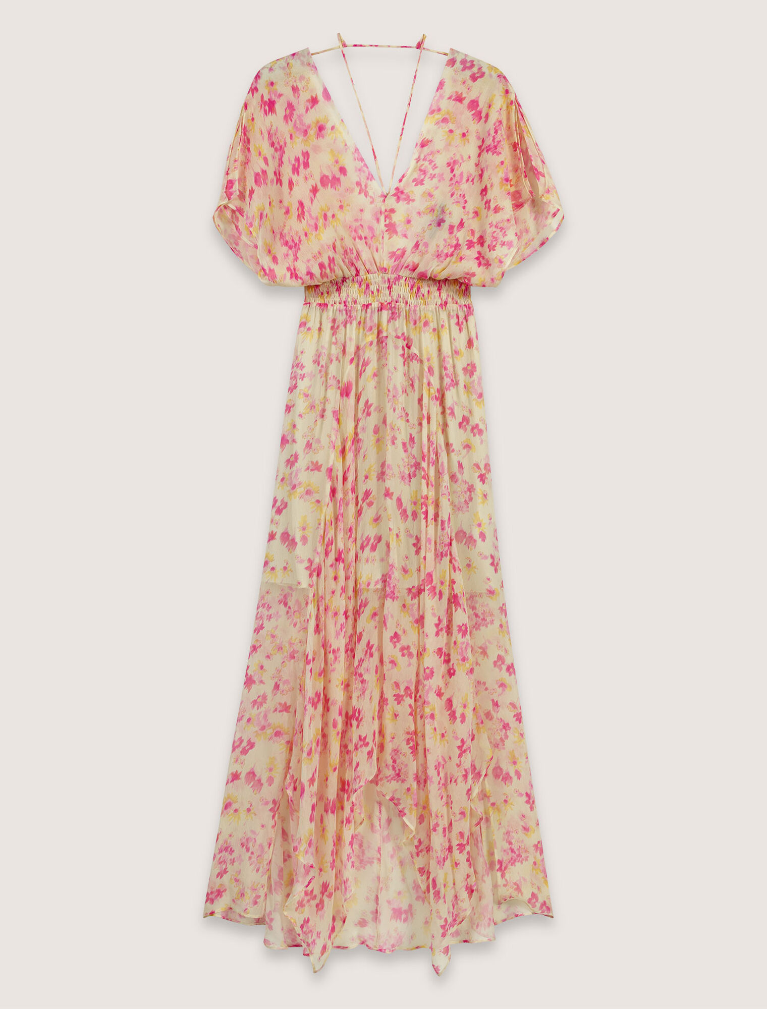 Vestido largo con estampado floral