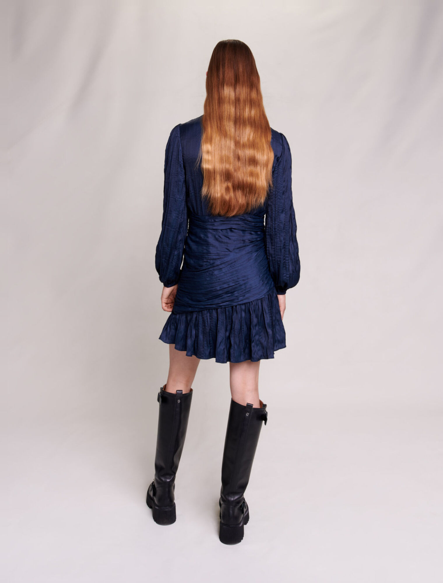 Vestido corto drapeado