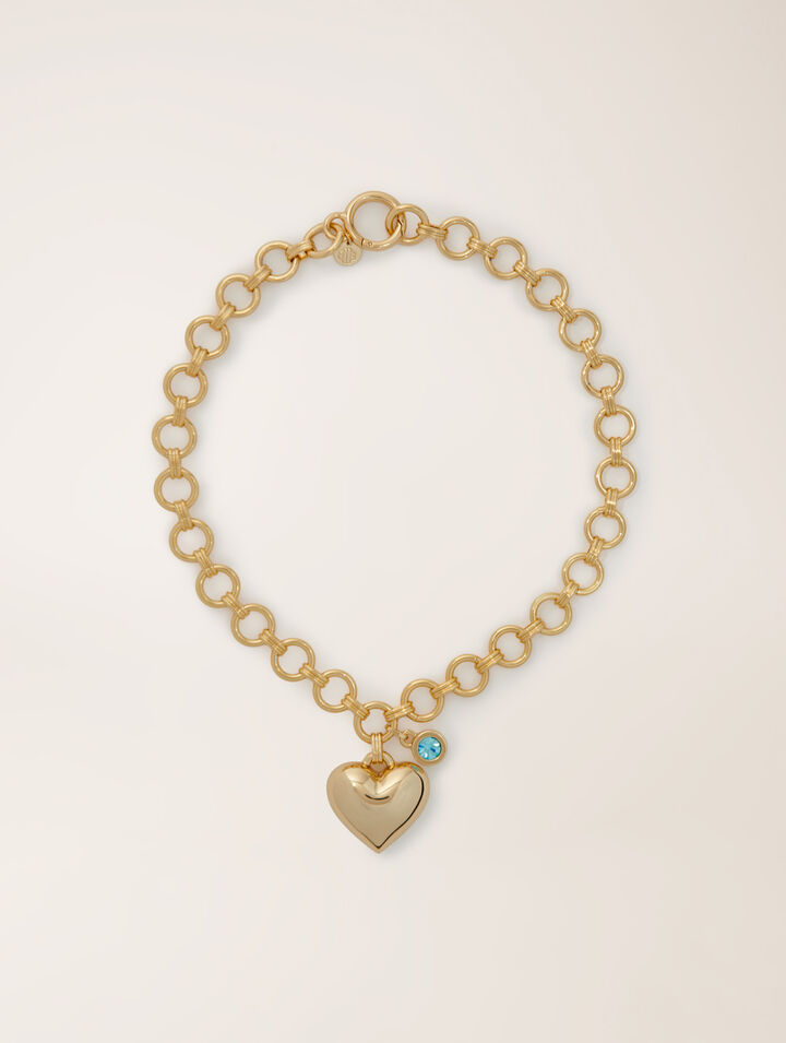 Collar corazón dorado