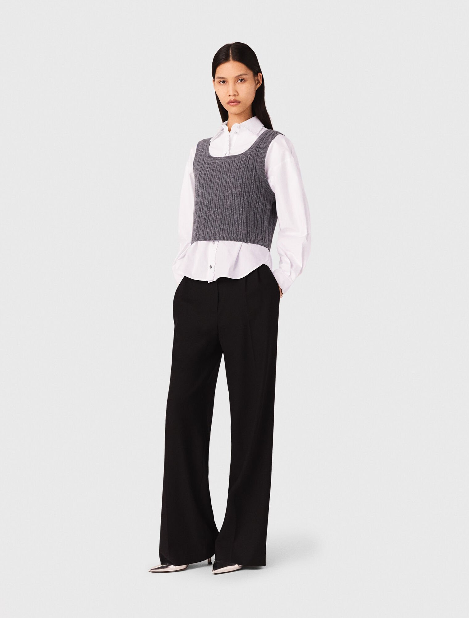 Pantalón de traje ancho