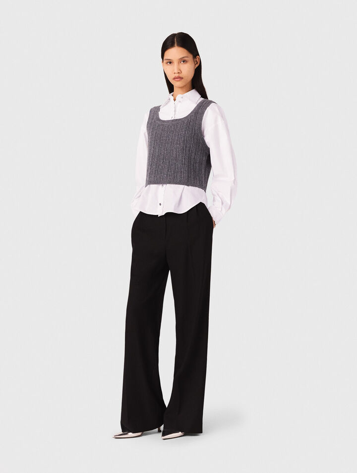 Pantalón de traje ancho