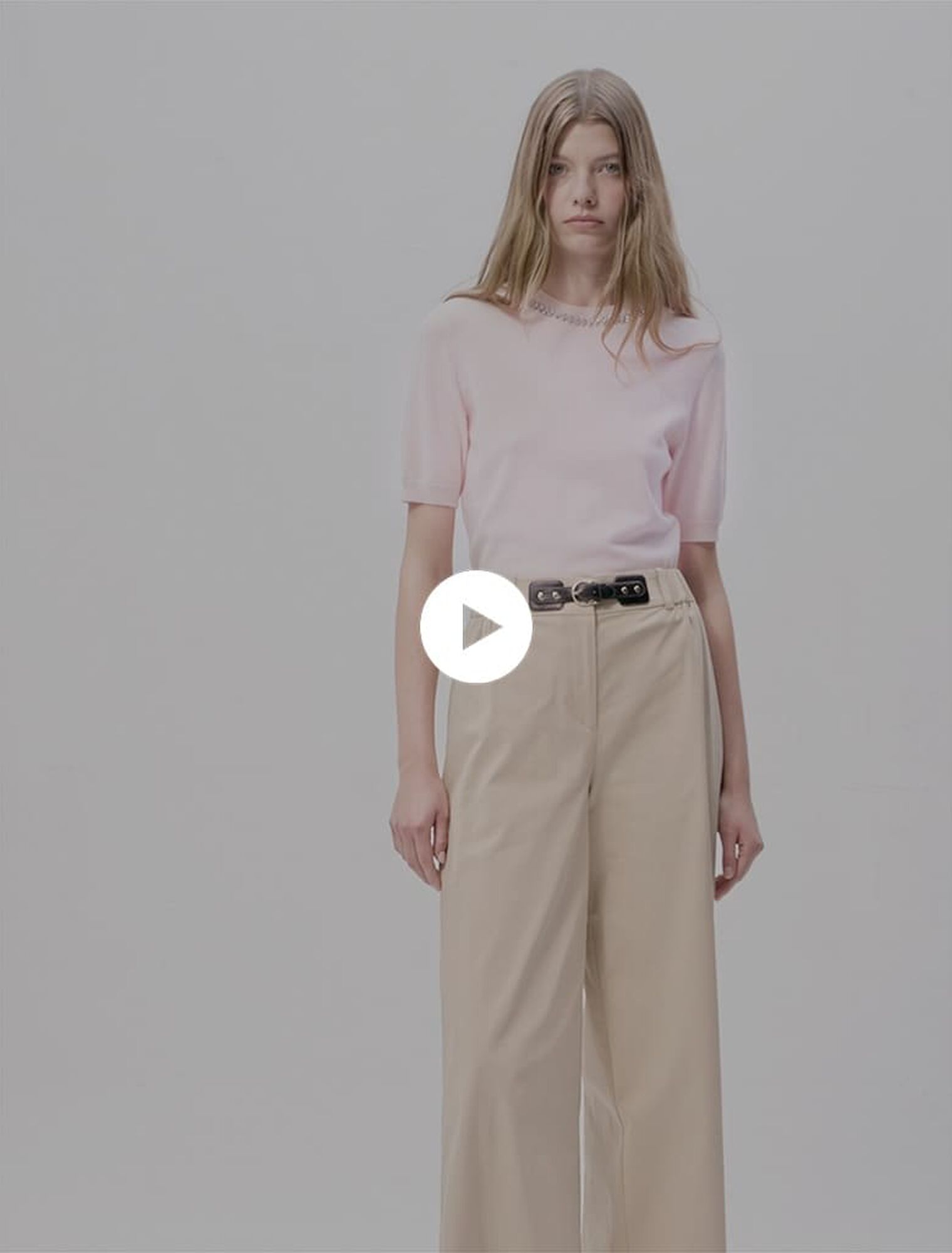 Pantalón ancho de algodón