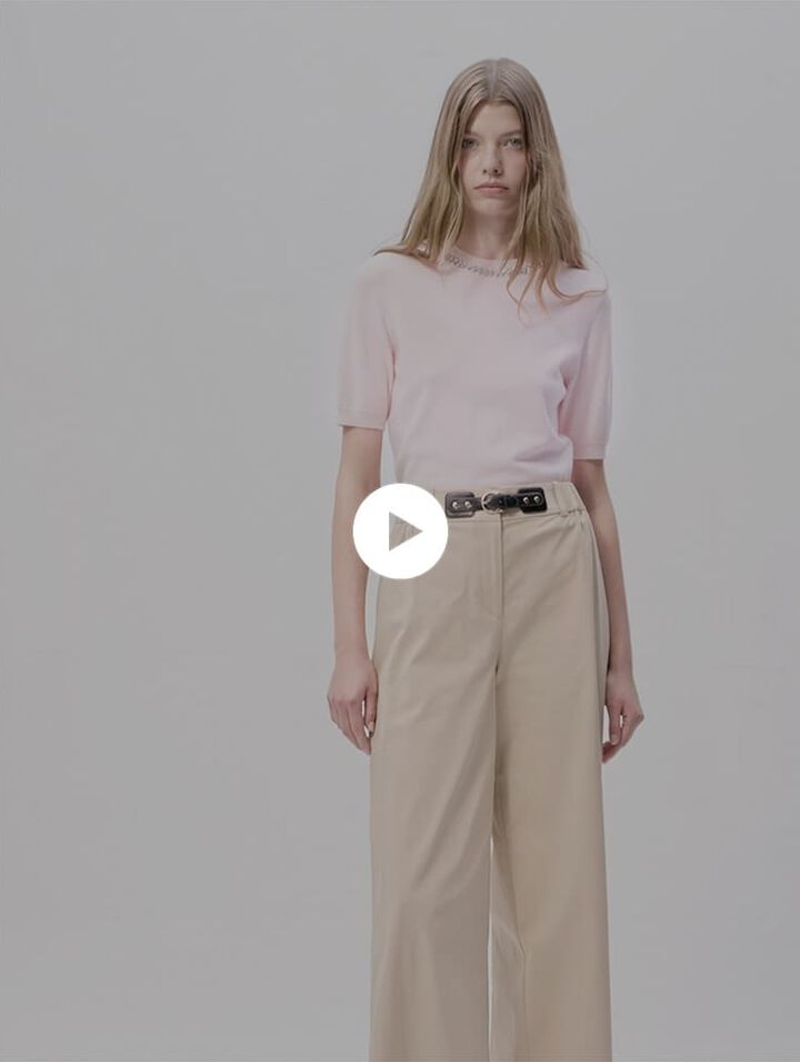 Pantalón ancho de algodón
